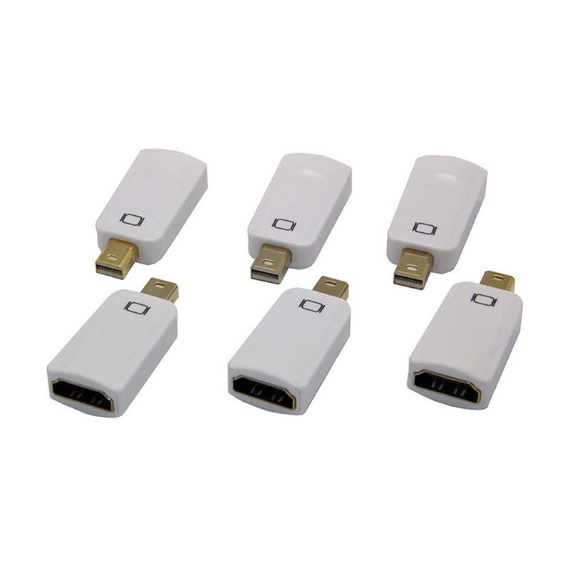 Vit mini displayport till hdmi adapter för pc macbook hdtv projektor dp grafikkort monitor