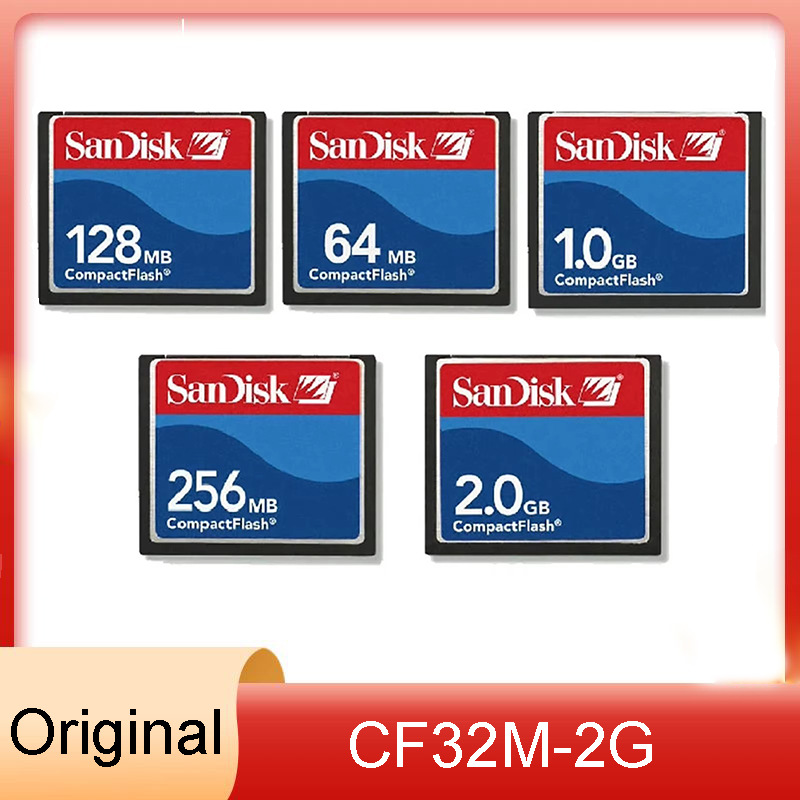 Karta pamięci sdisk compact flash 2gb cf do aparatu 32m 64mb 128mb 256mb 512mb do urządzeń przemysłowych, maszyn reklamowych cnc