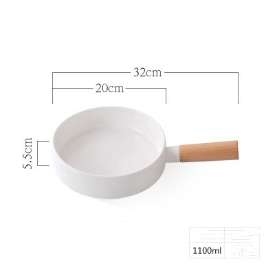 round handle pasta dish simple household dishes dessert plate Western steak cutlery: white L