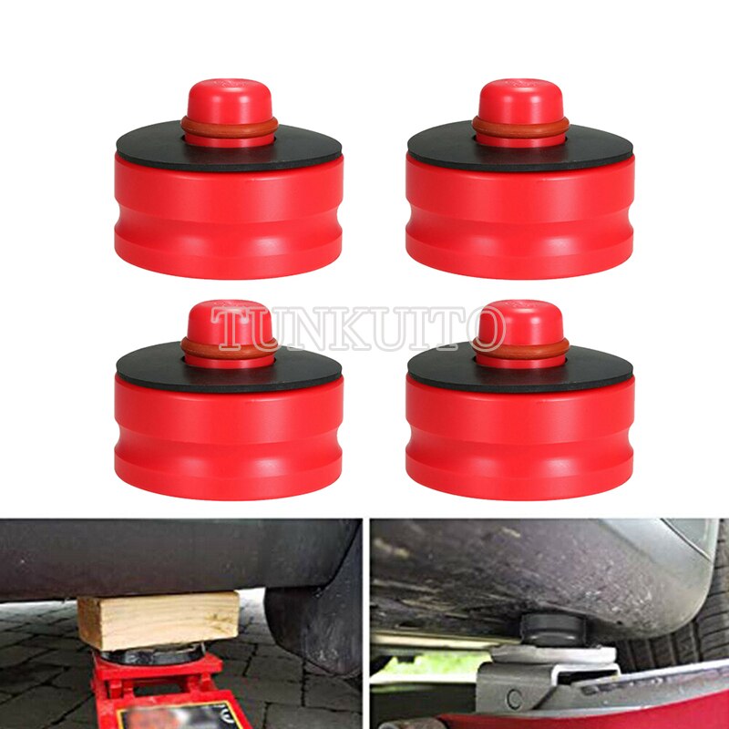 4 Stuks Voor Tesla Model 3 Jack Lift Punt Kussen Adapter Jack Kussen Tool Chassis Jack En Lifting Apparatuur Auto styling Toegang: Red