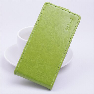 9 colors Flip Leather Cover Case for Lenovo Vibe P1M P1ma40 P1mc50 5.0 inch Vertical Back Cover Open Up and Down: Green