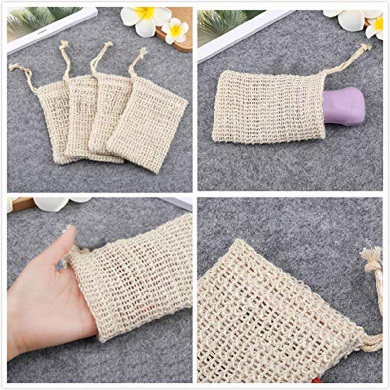 Foaming Net Soap Bag Natural Soft Exfoliating Mesh Soap Bar Pouch Saver Holder Bag Bath Shower Soap Mesh Bag