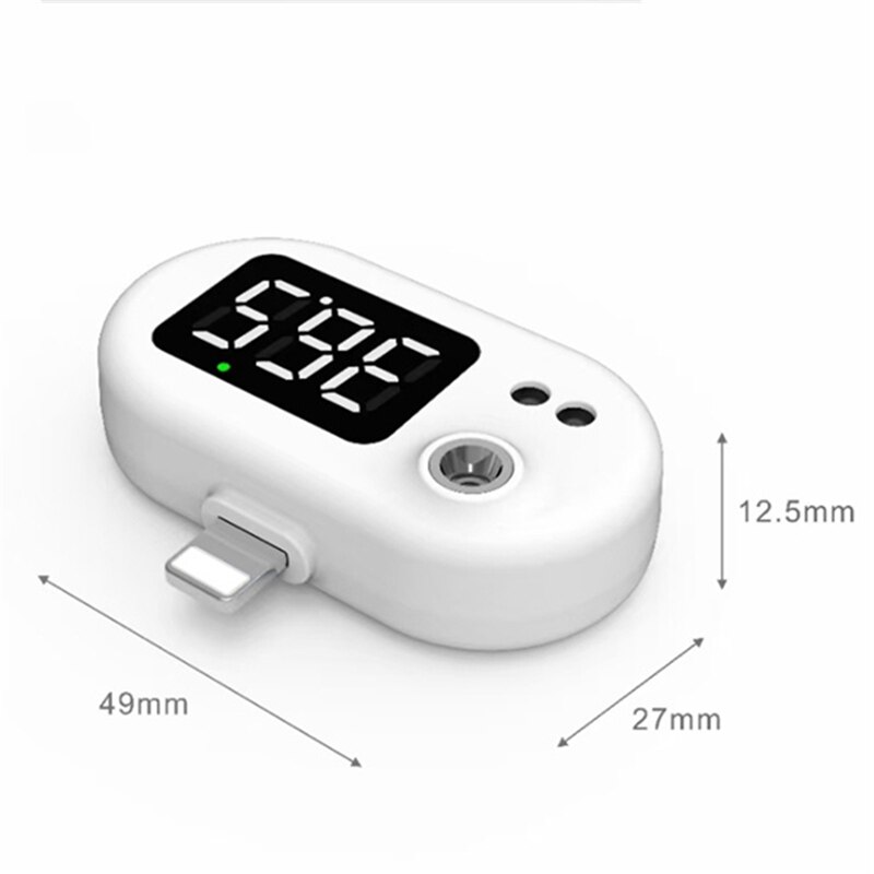 Mini thermomètre infrarouge portatif d'usb avec la prise de type-c/Android/Apple pour le thermomètre numérique de téléphone Portable de Xiaomi/iPhone X/11/12