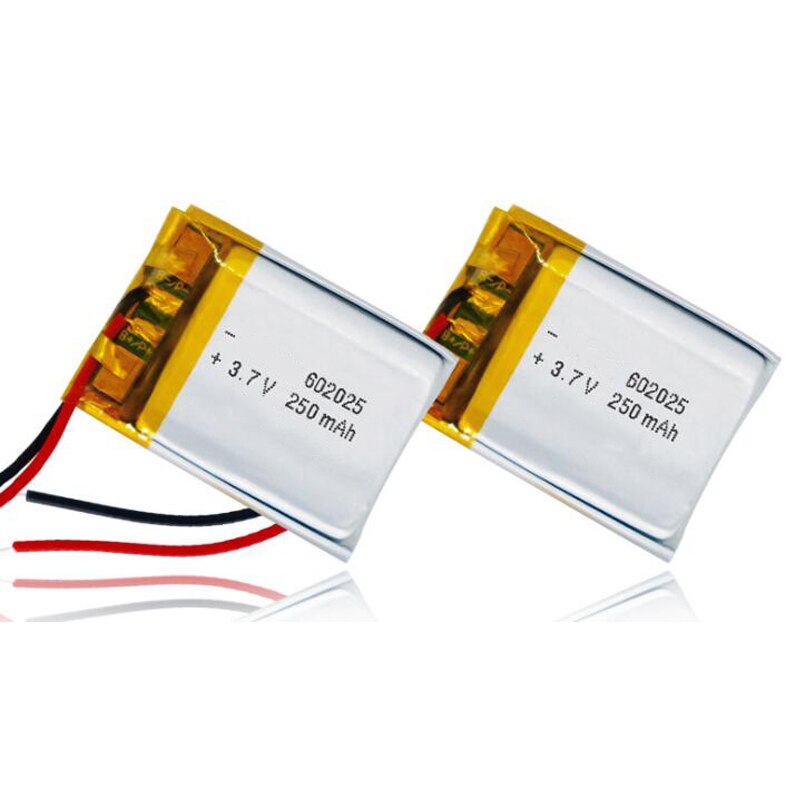 250 mah 3.7v 602025 litium polymer li-po li ion oppladbart batteri for  mp3 mp4 mp5 gps psp dvr mobile bluetooth li-po celler