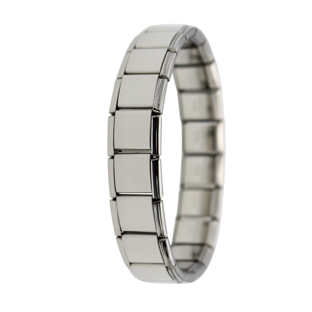 Hapiship 13Mm Mannen Mode-sieraden Rvs Zwart/Goud// Rose Elastische Armband Bangle Jongens g095: Silver