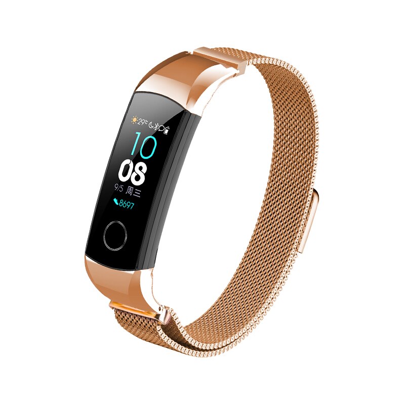 metal bracelet for huawei honor band 5 Milanese loop strap For HONOR band 4 Replacement strap Magnetic buckle adjustable size