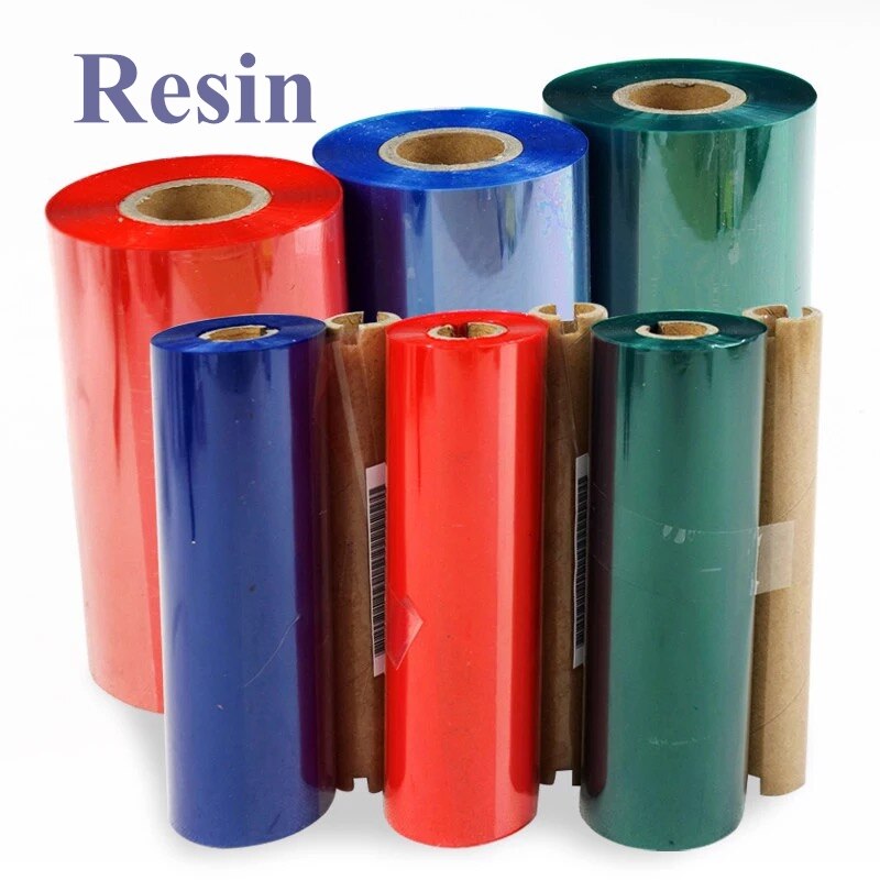 Resin Thermal Transfer Ribbon, Color /Black Ink Film, 1 inch or 1/2 inch core, for PET/PVC label Printer