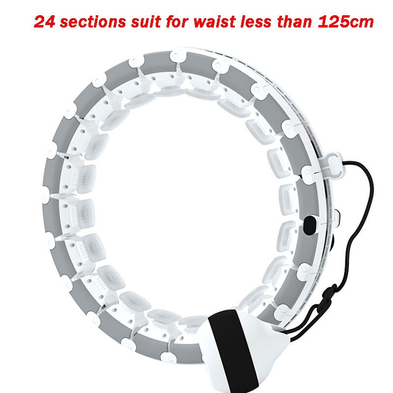 Aro destacável para massagem, equipamento de ginástica para treino em casa, perda de peso, esportivo, exercício abdominal fino: 24 sections gray
