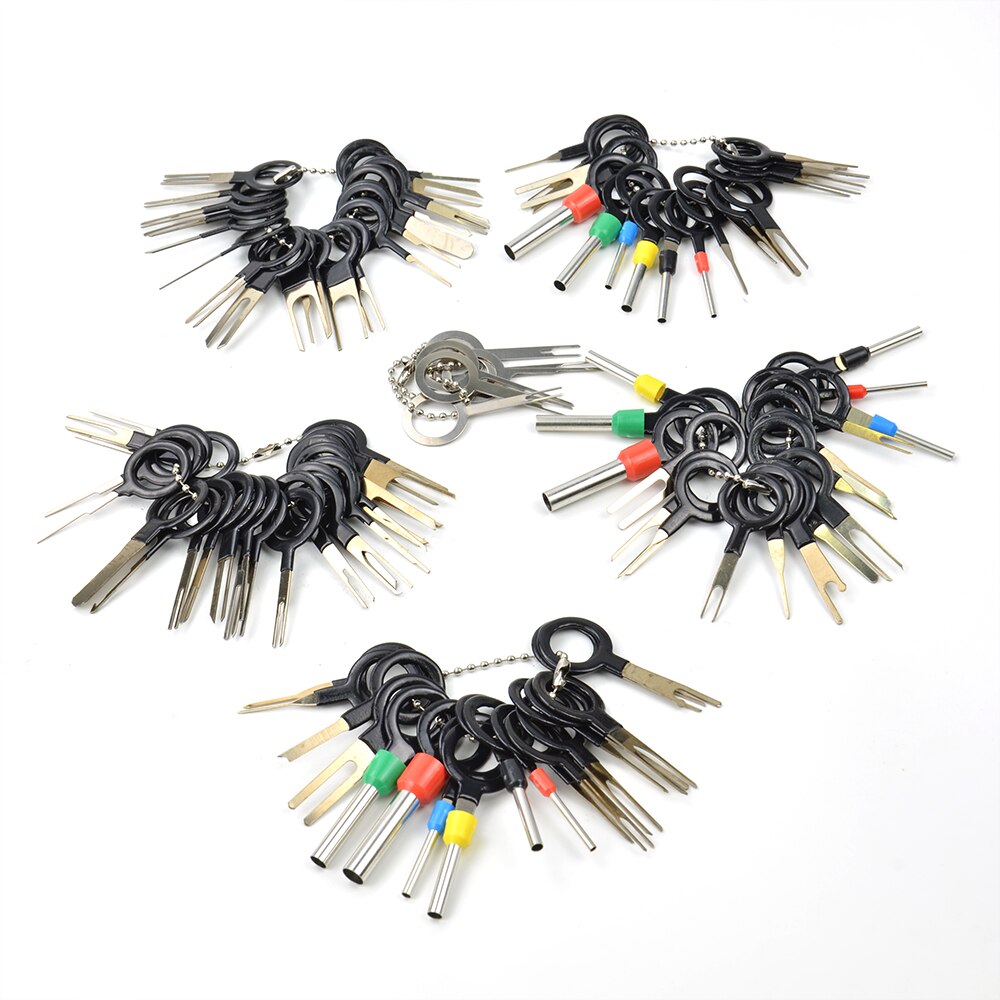 100pcs Car Terminal Removal Kit Wiring Crimp Connector Pin Extractor Puller Terminal Repair Tools Kit