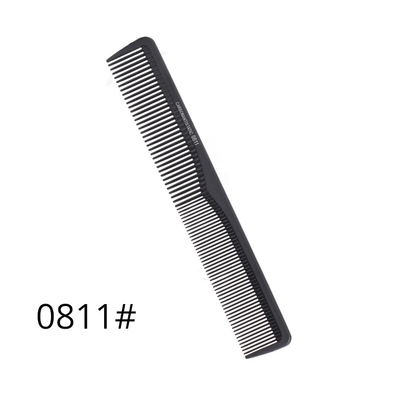 Top Friseur Pinsel Afro Kamm Schwanz Kamm Schwarz Carbon Faser Und Edelstahl Spieß Und Wärme Beständig Teasing Kamm: 0811