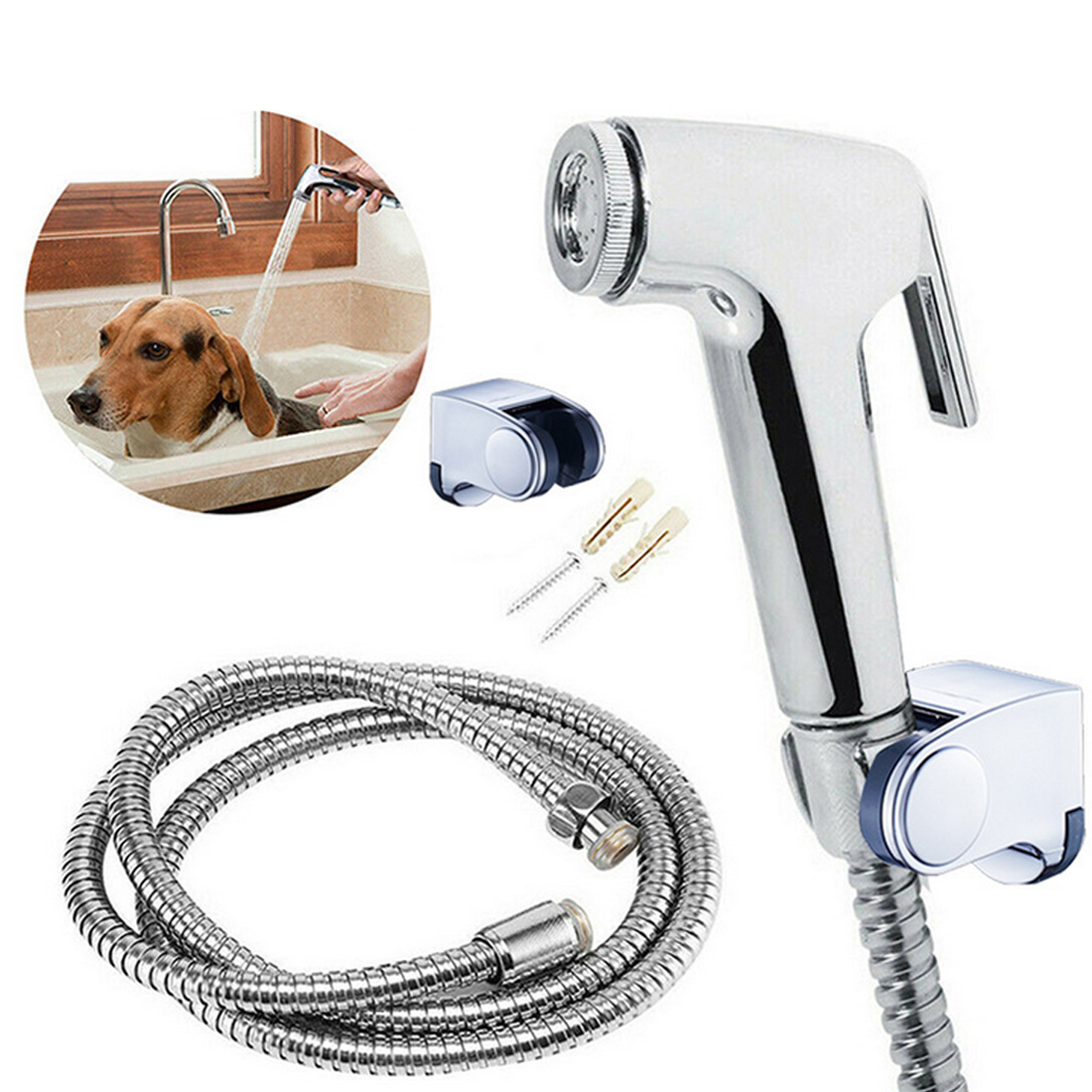 Handheld Bidet Sproeier Set Rvs Hand Bidet Kraan Voor Badkamer Handspuit Douchekop Zelfreinigende Goedkope