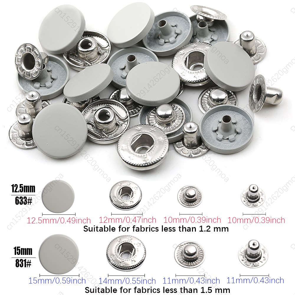 Juego de sujetadores a presión de cuero, botones redondos de Metal de 12,5/15mm, sin costura, botón de Color para ropa, chaquetas, ropa vaquera, 20 juegos, novedad: 4 # / Cobre envejecido