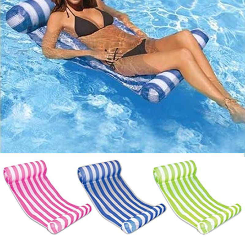 Zwembad Lounger Float Hangmat Opblaasbare Vlotten Zwembad Lucht Zwevende Stoel T4MF