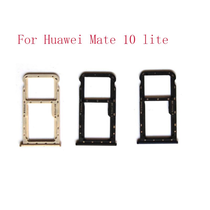 For Huawei Mate 10 lite Sim Card Tray Holder Slot Adapter Repair Parts For Nova 2i Micro SD Tray