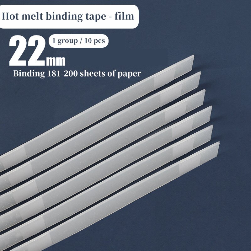 Melt Bindung Maschine Kleber Streifen 2-36mm Klebebindung Maschine Film Vertrag Bieten Umschlag Dichtung Büro Bindung liefert: 22mm-10 pieces
