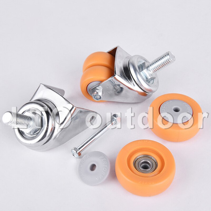 1.5/2Inch Zware Dubbele Rij Wiel Industriële Wiel Nylon Wiel Universele Caster Meubelen Caster Woonaccessoires