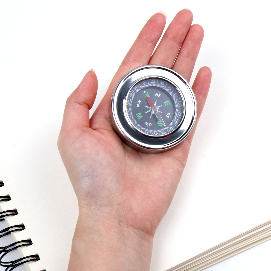 MOTARRO 1 stks draagbaar kompas aluminium lichtgewicht outdoor camping wandelen draagbaar zakkompas