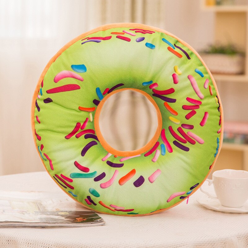 Coussin éponge à donuts 3D 40 cm | Rond et doux, coussin de siège de chaise en peluche, pour maison bureau voiture, oreiller décoratif, jouet: 6