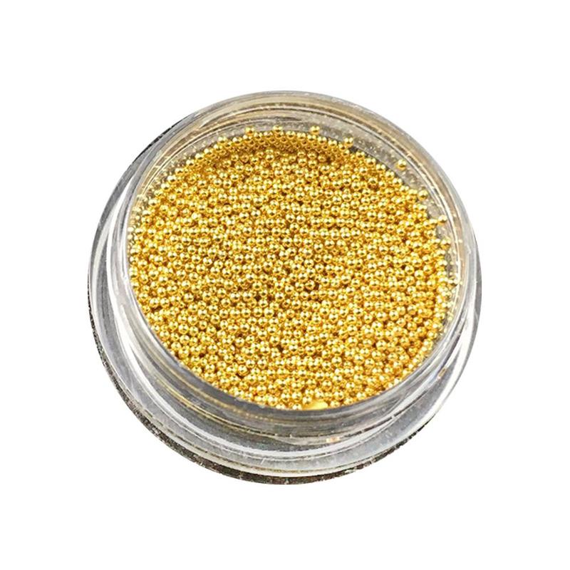 0.8mm 3d Metal Micro Beads Stainless Steel Nails Art Caviar Beads For Nail Rose Gold Silver Nail Beads Decorations Studs