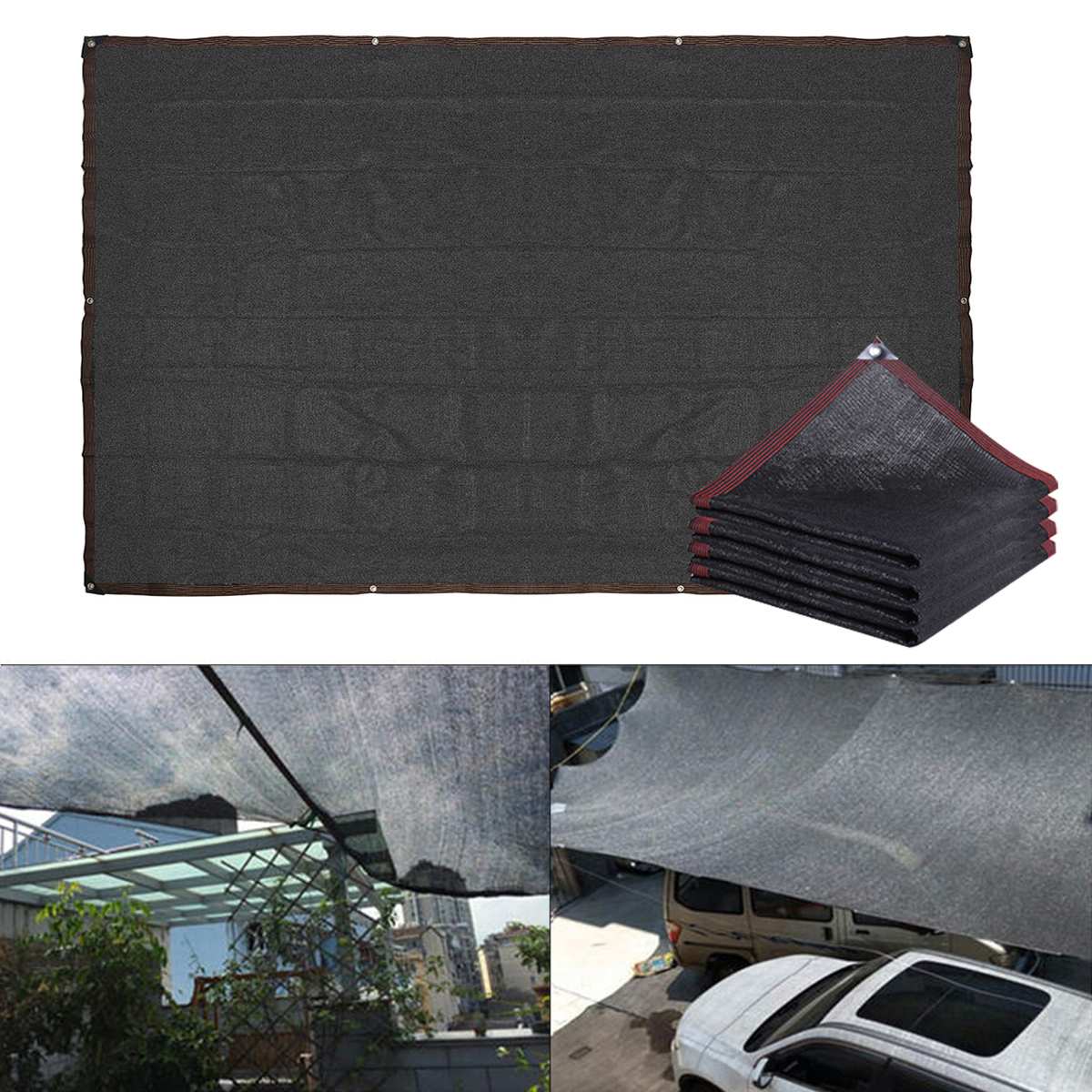 PE Sunshade Net Anti-UV 95% Shading Rate Outdoor Garden Sunscreen Sunblock Shade Cloth Net Plant Greenhouse Car Cover