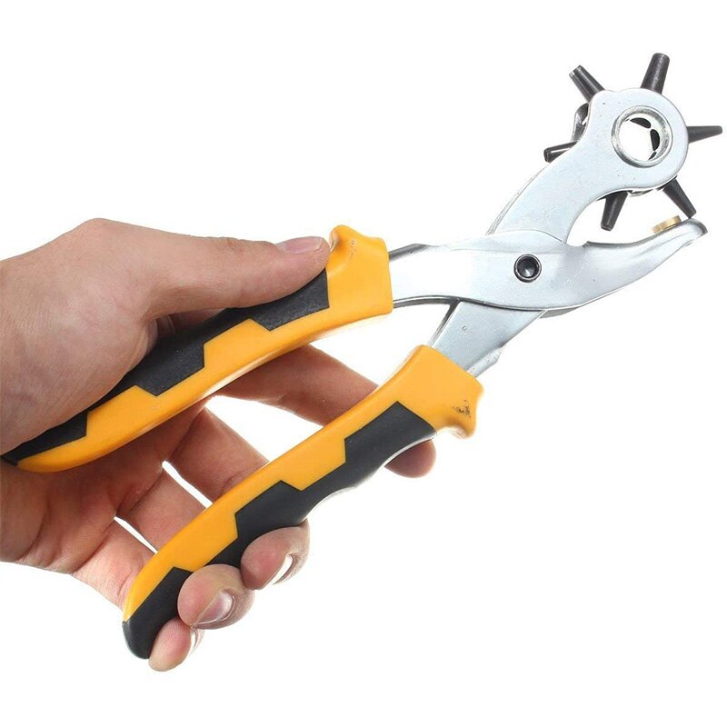 Pince de poinçon de trou de ceinture en cuir tournante, pince de réglage