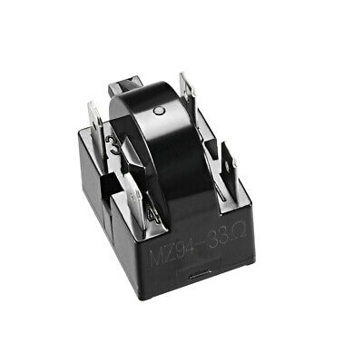 33 Ohm 4 Pin Refrigerator PTC Starter Relay Black