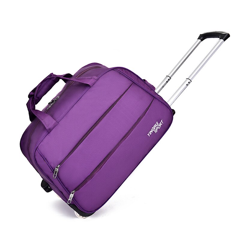 Rolling Suitcase Waterproof Luggage Bag Thickening Rolling Luggage Trolley Case Luggage Lady Travel Luggage with Wheels: Purple