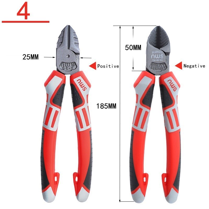 Eksentrisk avbitertang manuelt verktøy håndlagde verktøy multiverktøy elektriker klemme hånd multiverktøy krymping: Rød