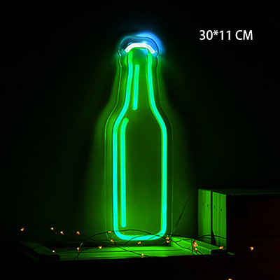 Señal de neón Led creativa, luces nocturnas alimentadas por USB de 5V, para dormitorio, tienda, Pub, Bar, restaurante, , decoración de pared, lámpara comercial de estética: Beer bottle