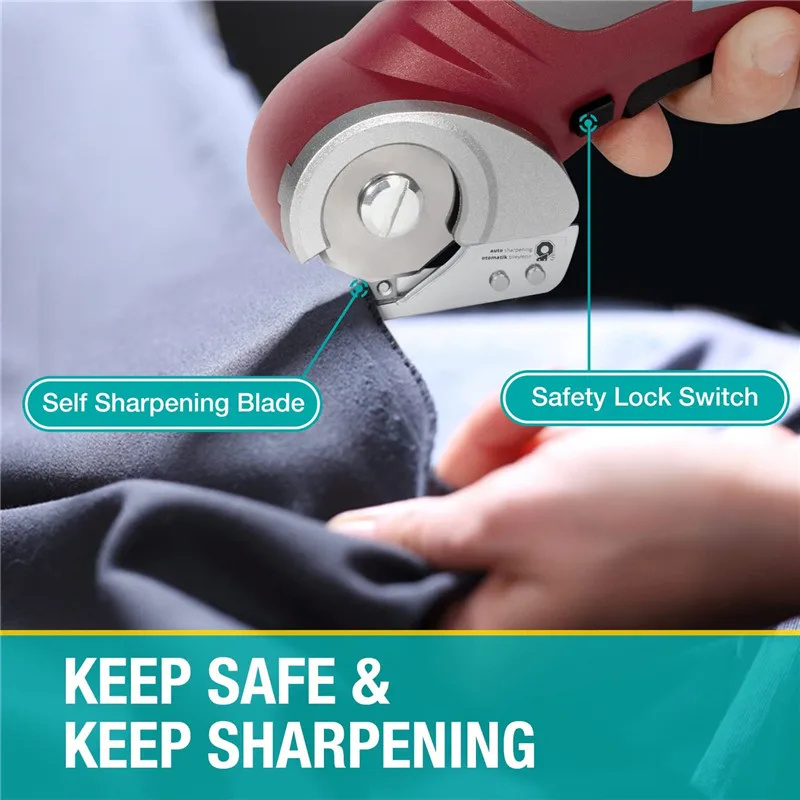 Electric Scissors Rechargeable Cordless Electric Cutter Shear For Cardboard Leather Fabric Scrapbook Carpet Electric Rotary Cutt