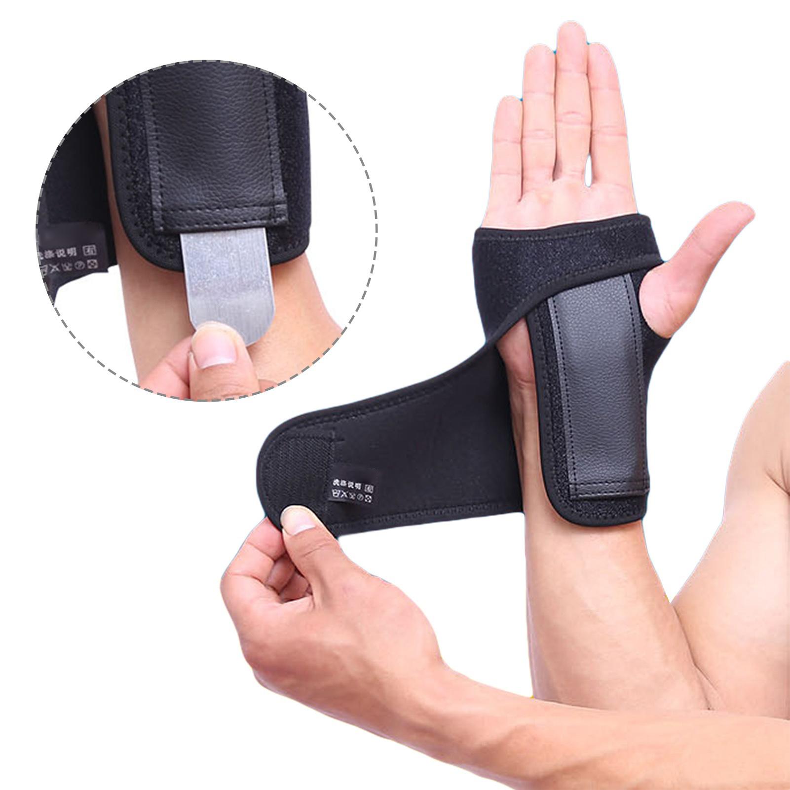 1Pc Passen Stalen Spalk Pols Brace Ondersteuning Artritis Verstuiking Carpaal Tunnel Muis Hand Polsband Wrap Protector Sport Veiligheid