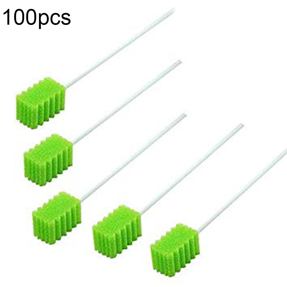 100/200 Uds esponja hisopos orales olor de limpieza lengua tártara limpieza palo cepillo interdental