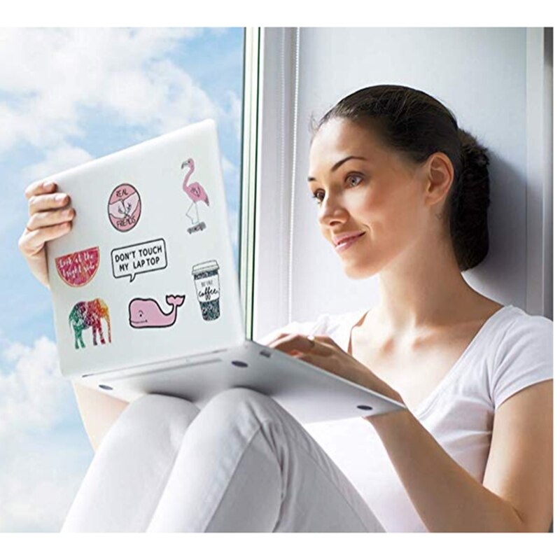 Pegatinas de vinilo para ordenador portátil, pegatinas impermeables de PVC para ordenador, nevera, para MacBook /HP/Huawei, 45 Uds.