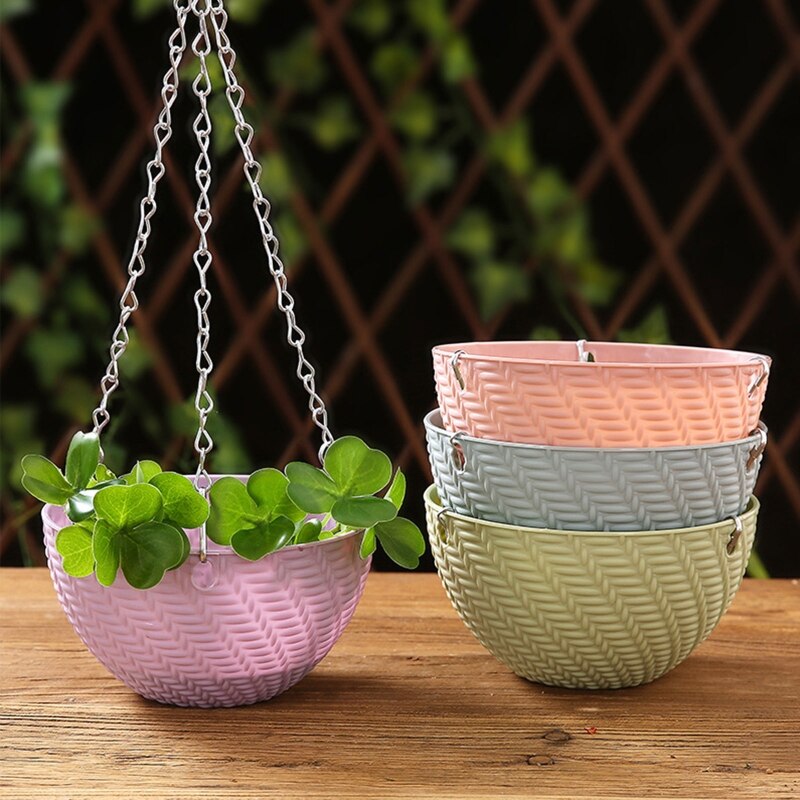 Plants Hanging Basket for Succulents cacti Grasses Drainer Flowers Indoor Outdoor Plant Hanger Flower Basket Hanging Planter