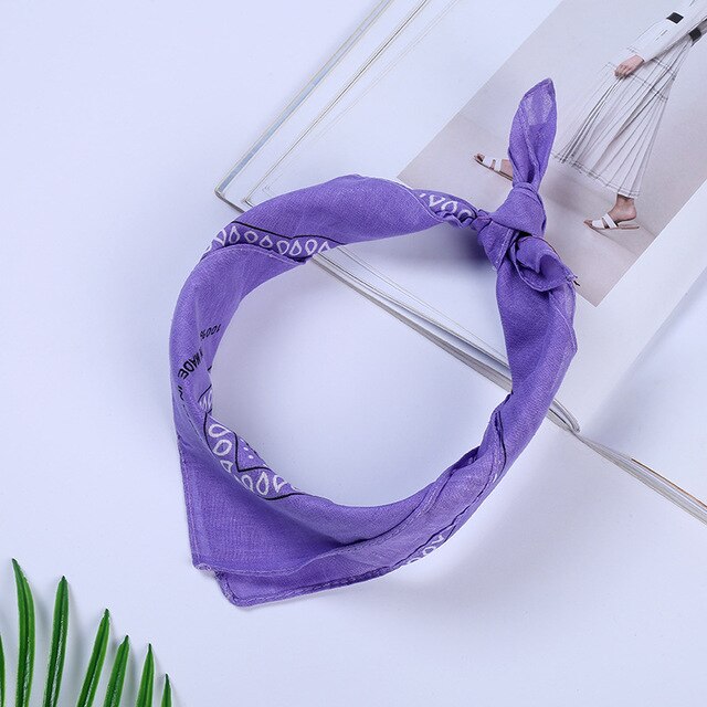 Frauen/Männer/Jungen/Mädchen Hüfte hüpfen 100% Baumwolle Bandana Platz Schal 55cm * 55cm Schwarz verrotten Paisley Stirnband Gedruckt Bandana: A15