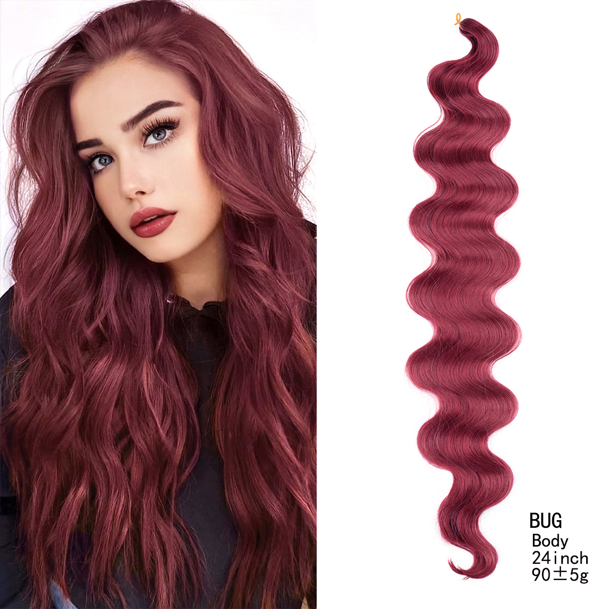 Body Wave Crochet Hair 22Inch Weaving Soft Natural Synthetic Braid Hair Extensions Deep Ocean Wave Twist Crochet Braids Hair: P2/613