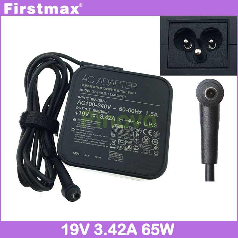 Laptop Ac Adapter 19V 3.42A Voor Asus P5440FA PRO554FA PE452LA PE452LJ PE553UJ Pro574FA P2540MB PX554FA PU404UF Notebook Lader: Square Shape 2