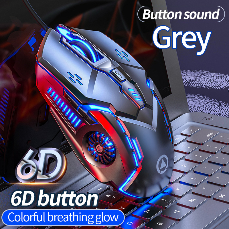 Gamer Gaming Mouse 6d 3200Dpi Lichtgevende Verstelbare Usb Computer Muizen Led Stille Muis Voor Laptop Pc Mechanische 4 Hoge Snelheid Muizen: Roze