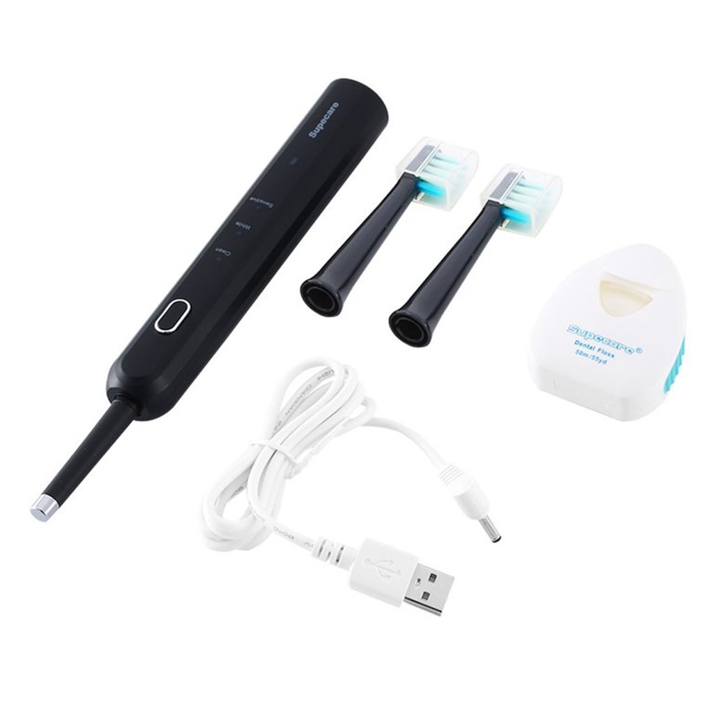 Electric Toothbrush Sonic Whitening Timer Brush 3 Mode USB Charger Rechargeable 2 Tooth Brushes Replacement Heads For Adult Kid