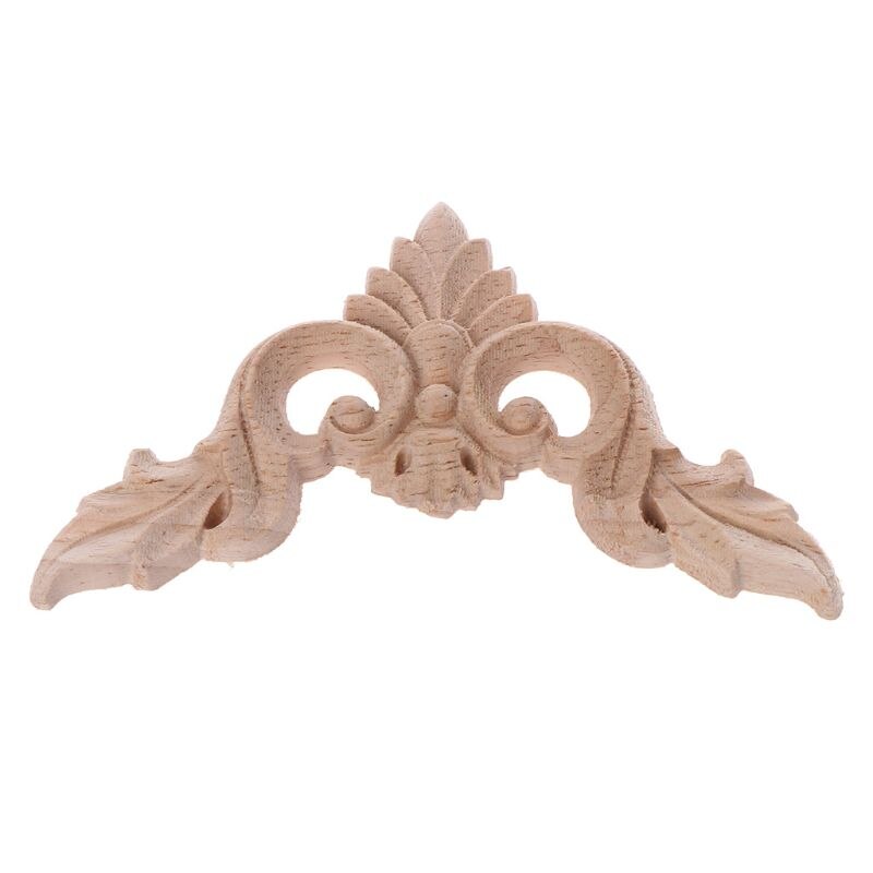 4 Stks/set Hout Gesneden Hoek Bloem Onlay Applique Unpainted Frame Kast Kast Decal Voor Meubelen Decor 8X8cm 32CD