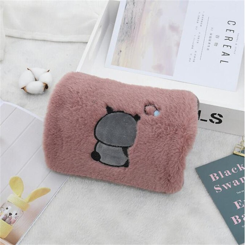 Rechargeable Electric Water Bottle For Pain Relief In Winter Fluffy Home Water Bottle Reusable Hand Warmer Water Bag: I