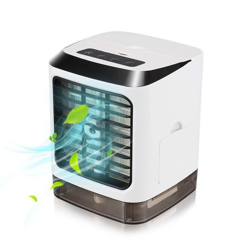 3IN1 Mini Portable Air Conditioner 7 Colors LED Conditioning Humidifier Purifier USB Desktop Air Cooler Fan + Remote Controller: 1