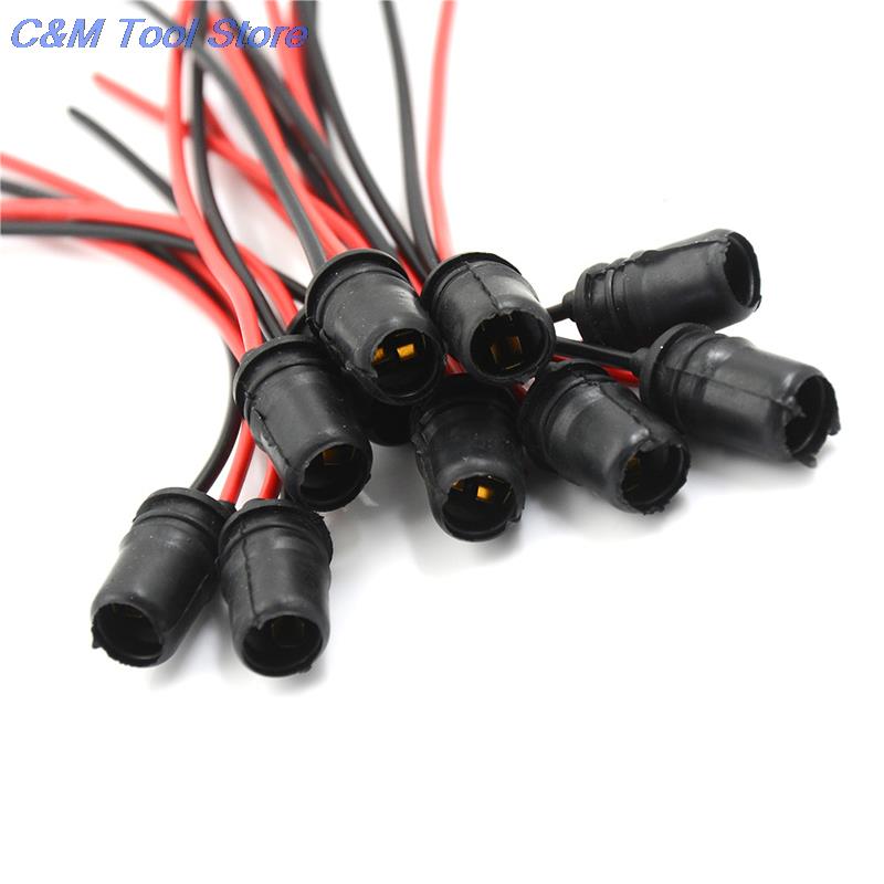 10Pcs W5W T10 Gloeilamp Socket Houder Fit Voor Cars Trucks Boten Zachte Rubber Connector Extension Accessoires