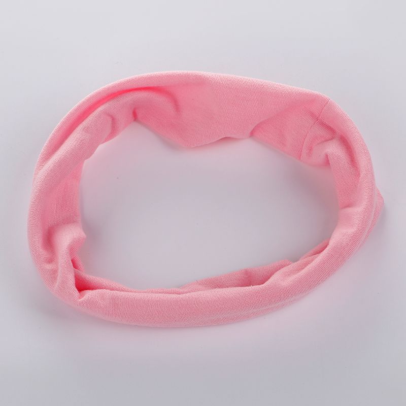 1 pc Sweat Absorb Soft Wide Cotton Elastic Headband Running Yoga Stretch Hairbands Women Girls Colorful Sports Headband: Pink