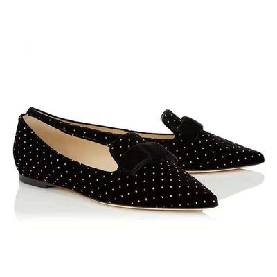 Kmeioo Polka Dot Boat Shoes Women Autumn Spring Flats Slip On Loafers Butterfly-knot Loafers Career Office Shoes Flat: Black Polka Dot / 38