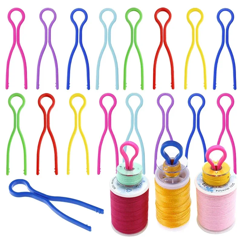 Clips de bobine de couture, 10/20/30 pièces, Clip à fil Long, support de rangement de bobine, organisateur de Clips de couture en plastique, accessoires de couture, outils
