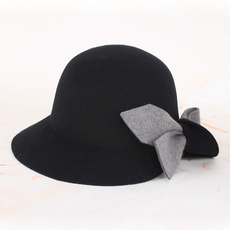 Ladies Cloche Winter Cap Soft For Girl Hats Trendy Derby Wool Bowler Fall Winter Warm Lovers Fedoras Princess Caps Chapeau Femme