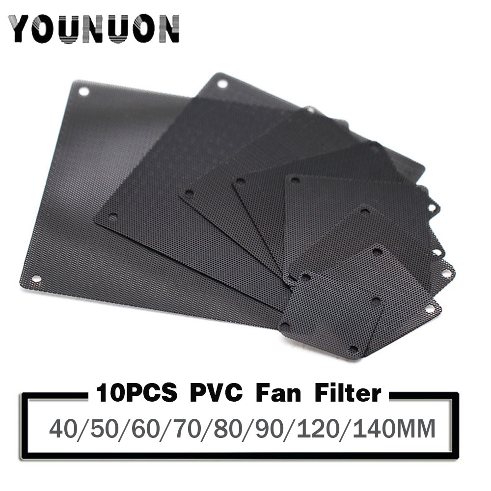10 stk 4cm 5cm 6cm 8cm 9cm 12cm 14cm computer pc mesh pvc ventilator støvfilter støvtæt sag computer mesh cover chassis støvdæksel
