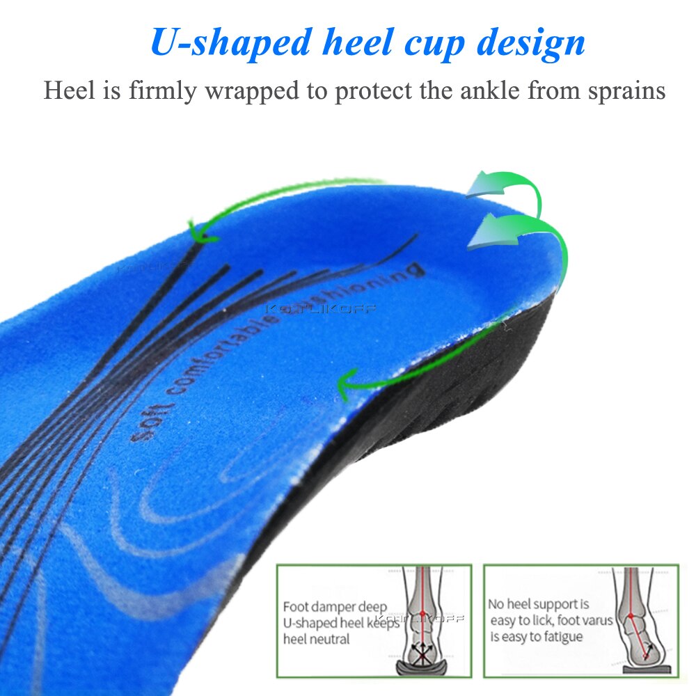 Orthopedic Insoles For Flat Feet Hard Arch Support Shoe Pads Premium EVA Super Light Surgery Plantar Fasciitis Foot Pain Insert