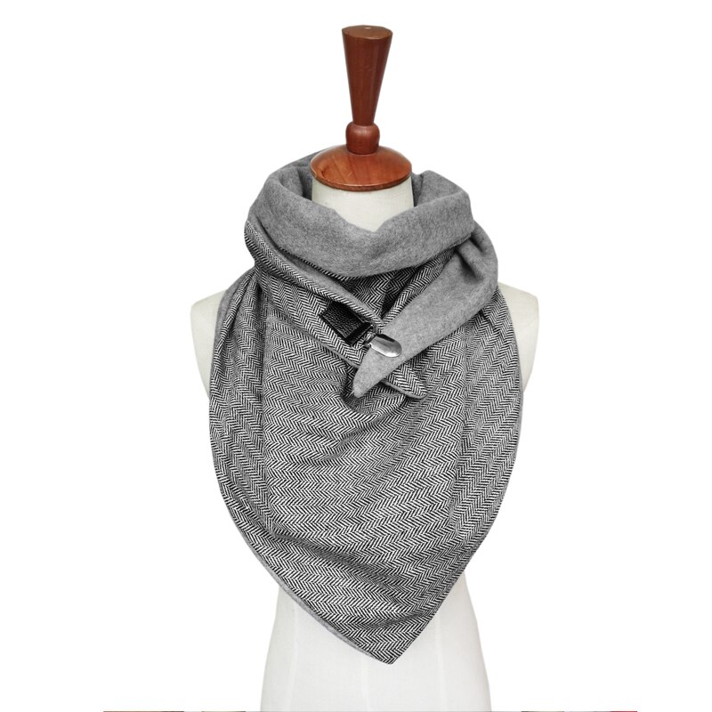 Leo Anvi Visgraat Paisley Afdrukken Sjaal Vrouwen Patchwork Knop Zachte Warme Sjaals Wrap Casual Luxe Poncho Szaliki Ik Chusty: 8